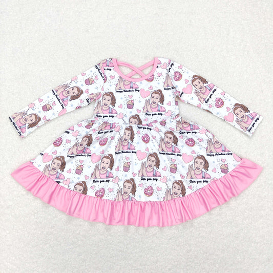 GLD0504 Girls Valentine Cartoon Dress