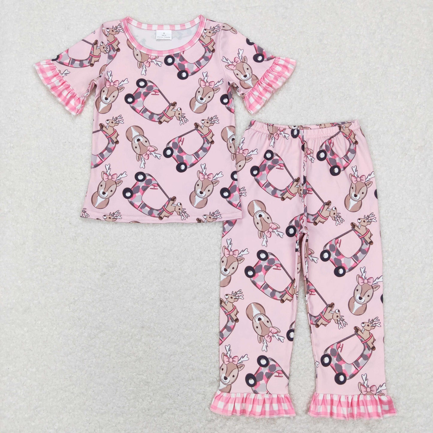 GSPO1100 Girls Deer Pajamas