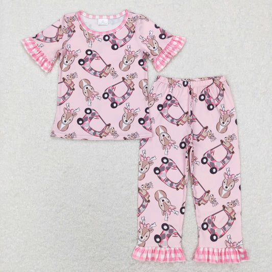 GSPO1100 Girls Deer Pajamas