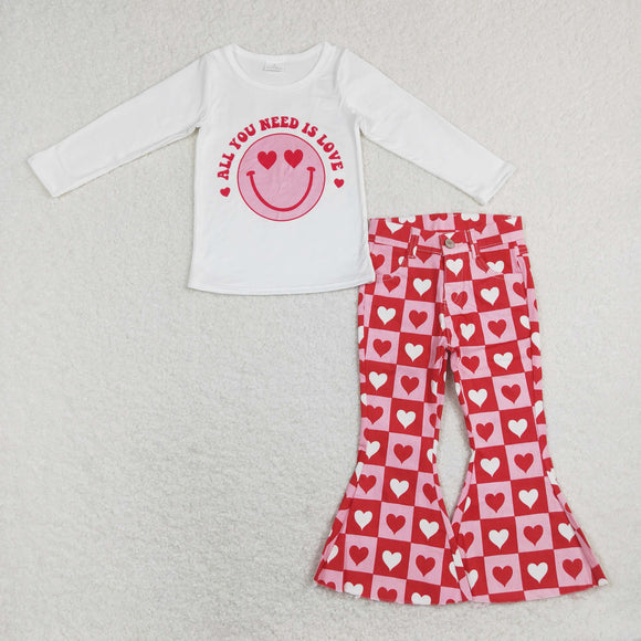 Girls All you need is love Outfits Red Jeans