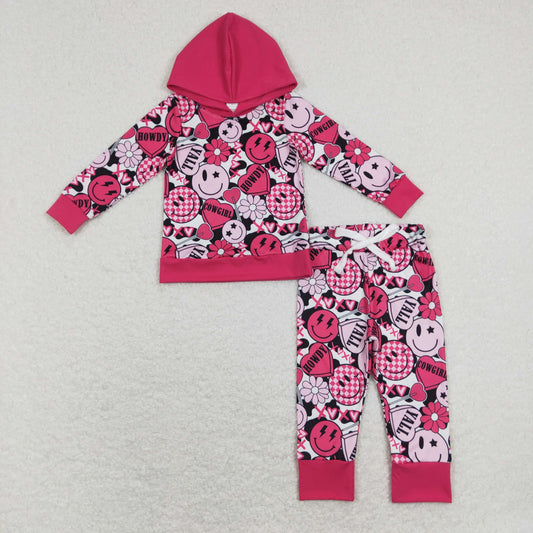 GLP1126 Girls Pink Cowgirl Hoodies