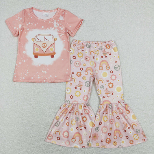 GSPO1243 Girls Floral Pink Outfits