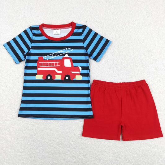 BSSO0469 Boys Fire fighting truck Outfits