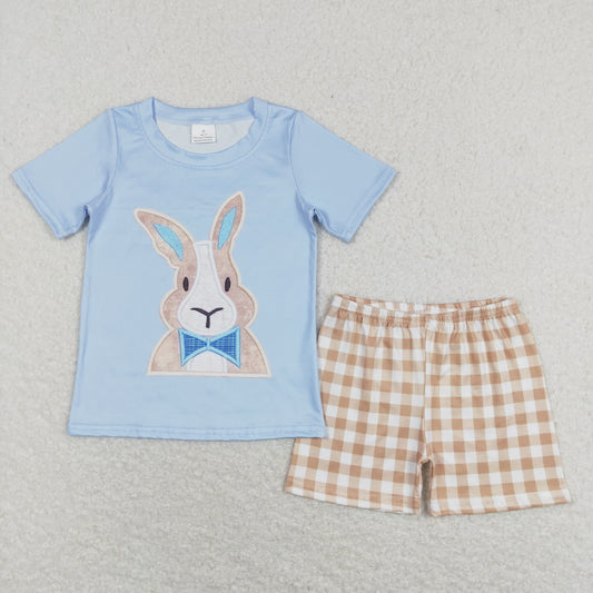 BSSO0292 Boys Bunny Outfits Short Sleeves Shorts