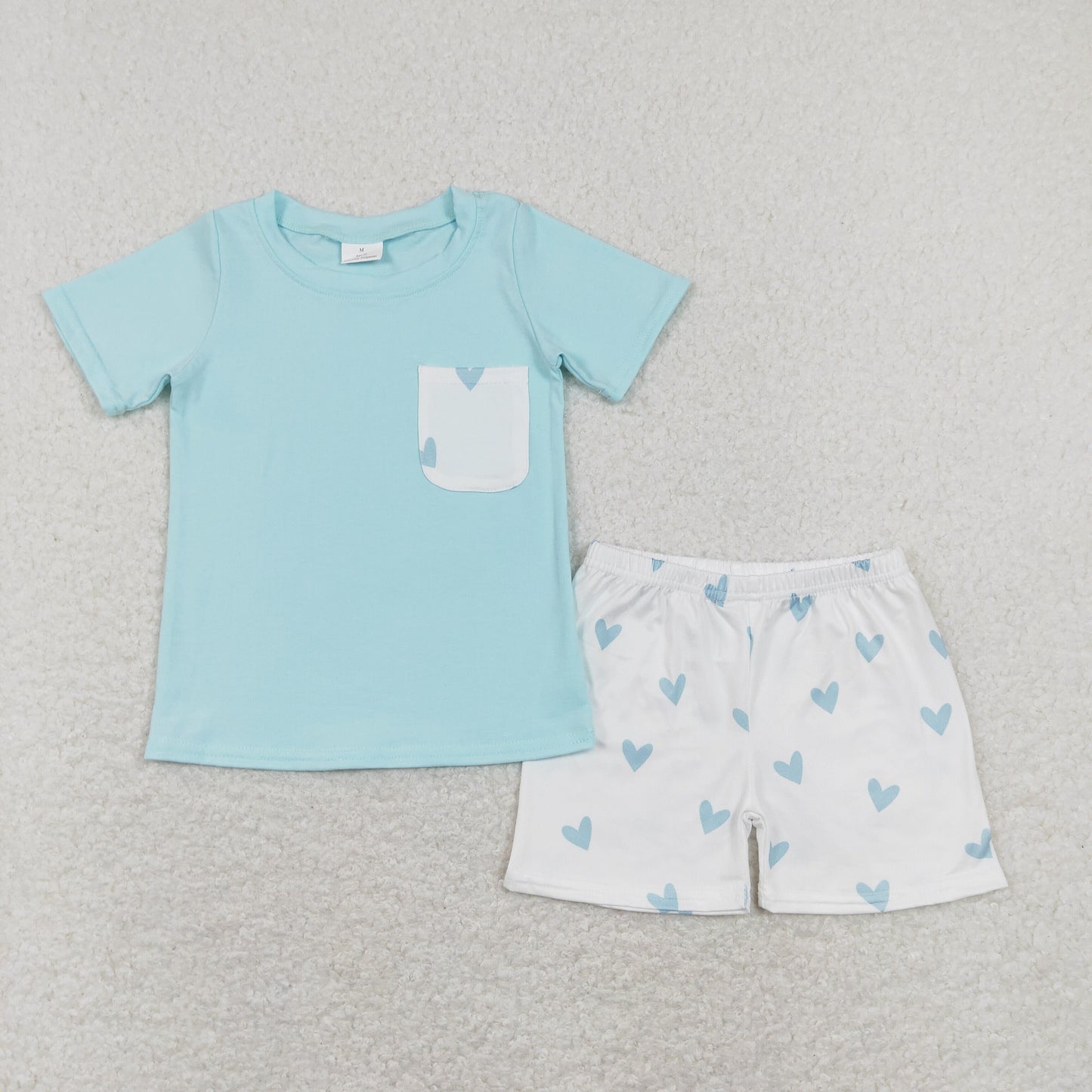 BSSO0413 Boys Valentine Blue Outfits