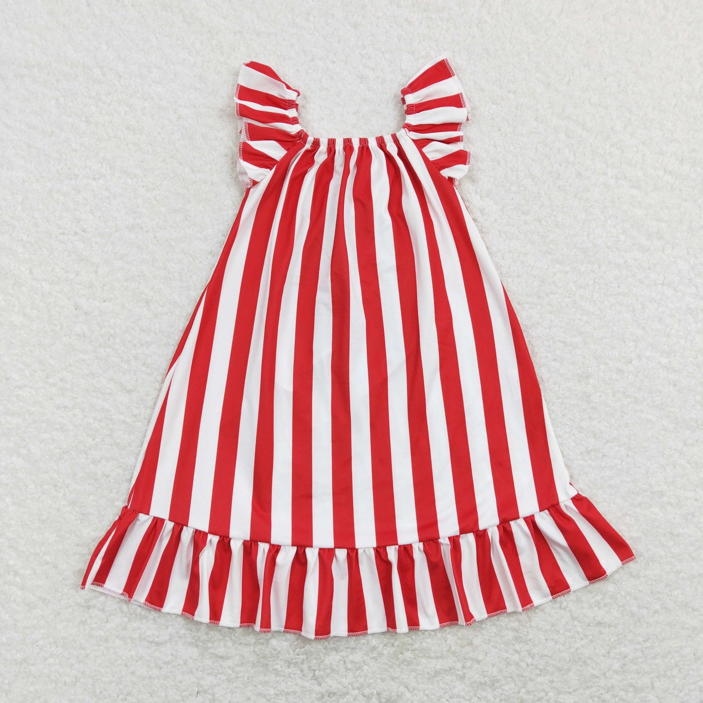 GSD0675 Girls July 4th red stripe Dress