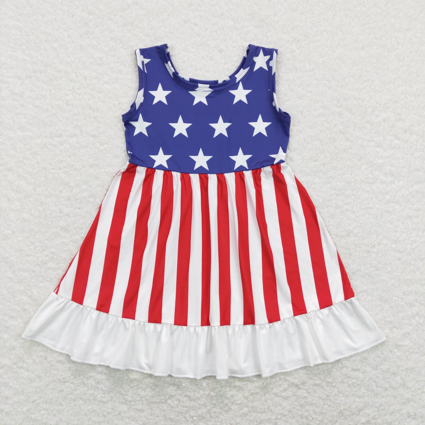 GSSD0667 Girls July 4th Stars Dress Sleeveless