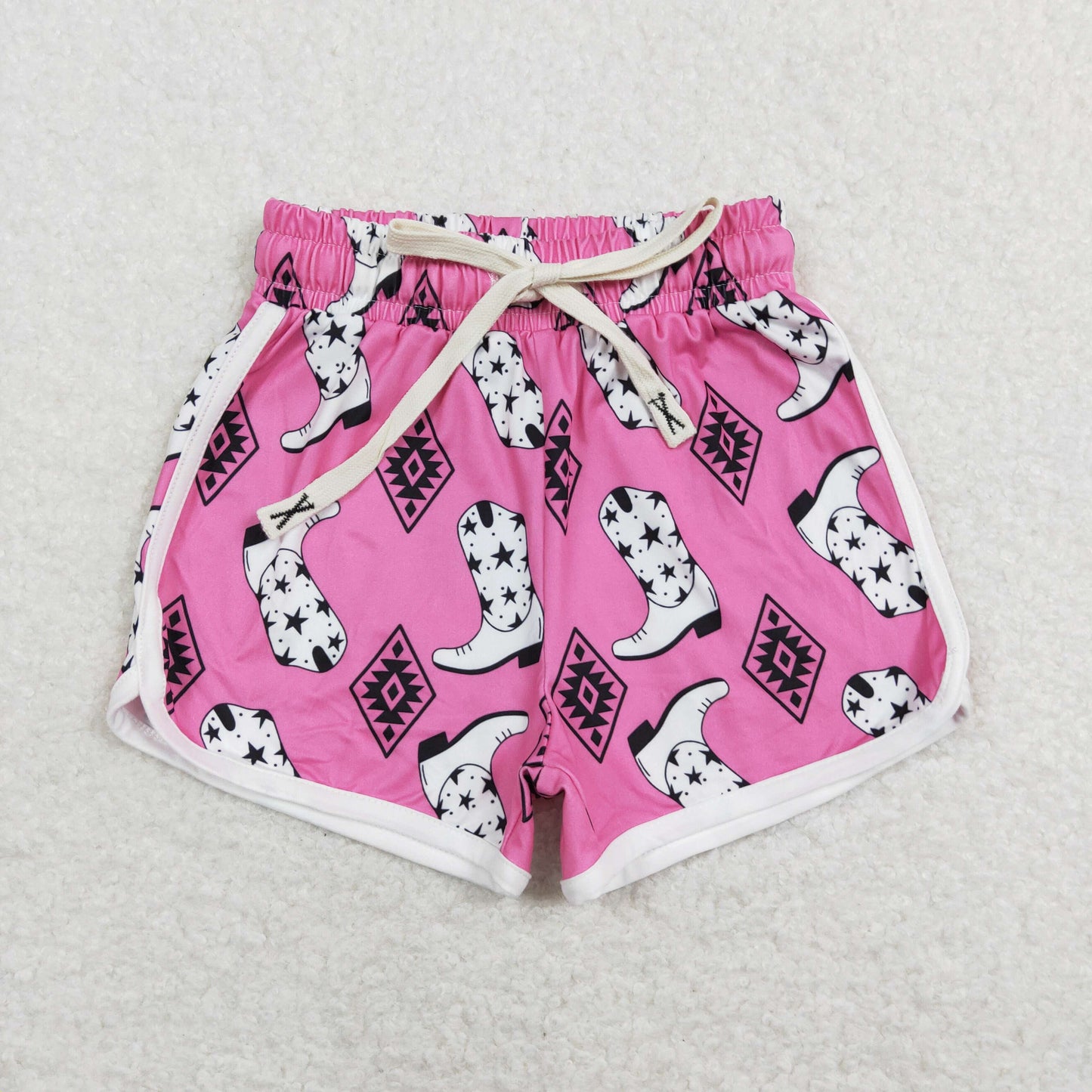 SS0126 Girls Pink Boots Summer Shorts