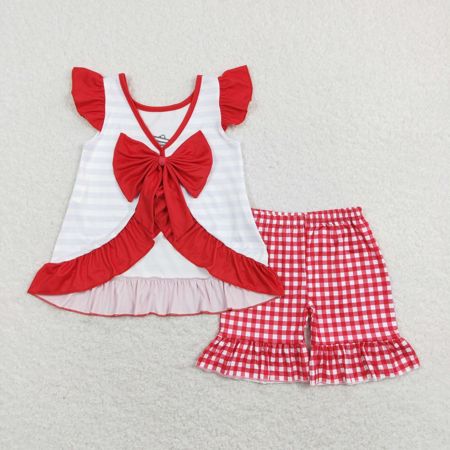 GSSO0455 Girls Crawfish Outfits Embroidery