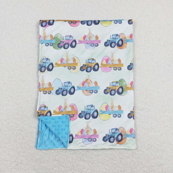 BL0117 Baby Easter Truck Blankets 29x43 inches