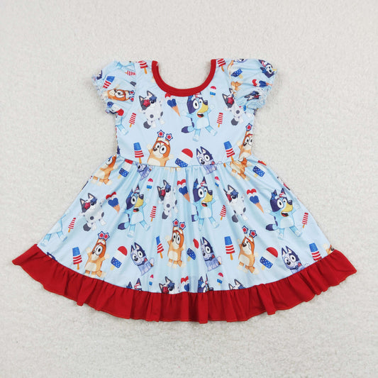 GSD0744 Girls July 4th Cartoon Dress