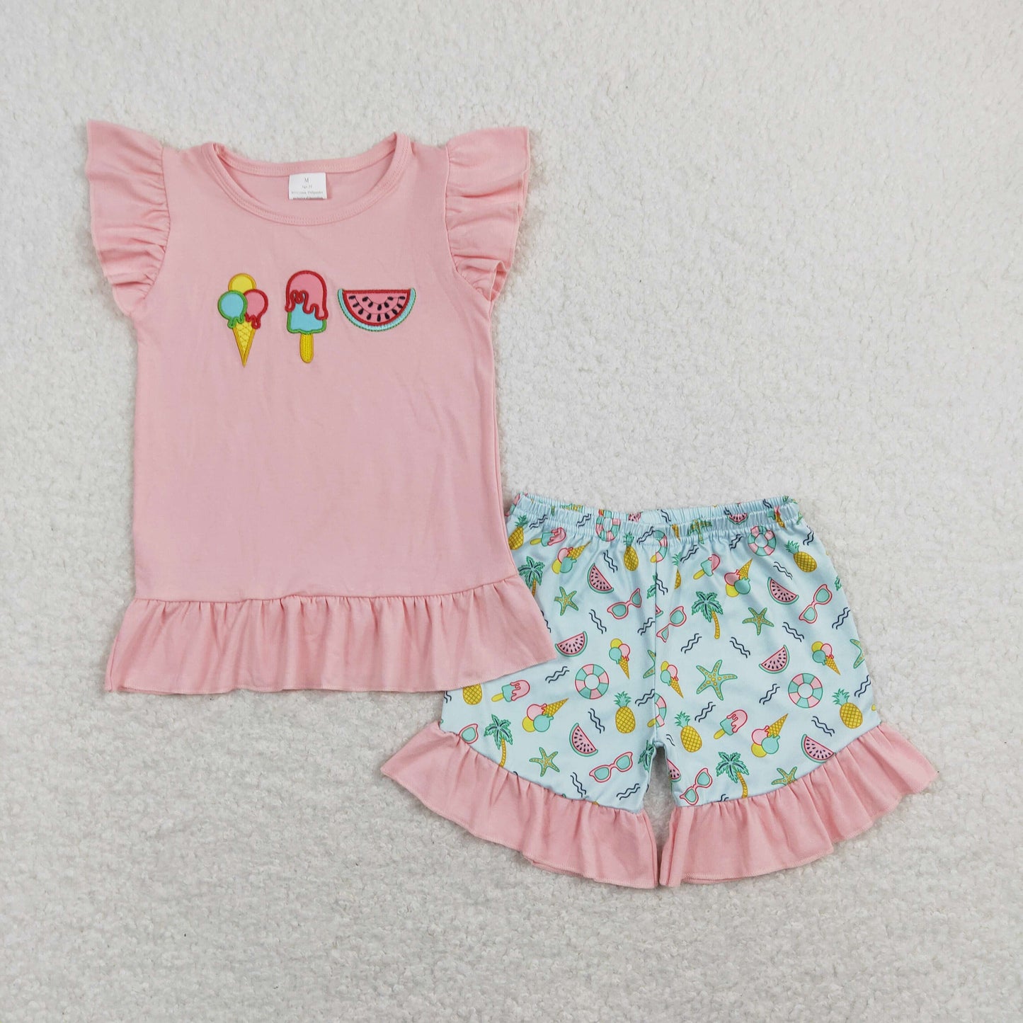 GSSO0509 Girls Summer Outfits Embroidery