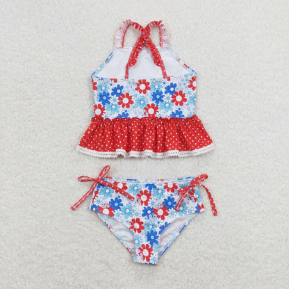 S0253 Girls Floral Bathing Suit 2pcs