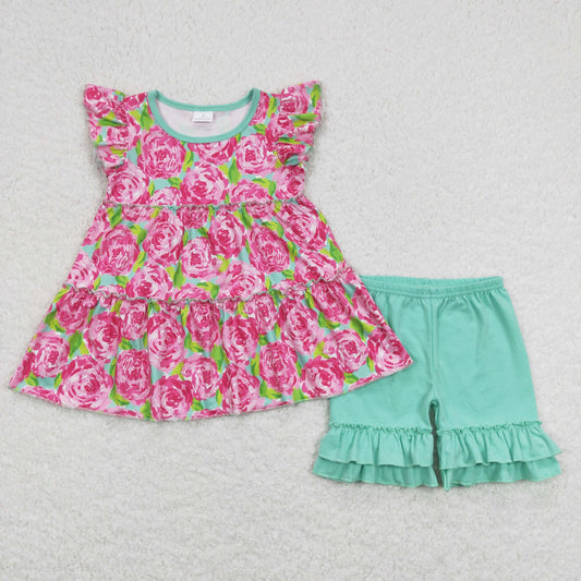 GSSO0615 Girls Floral Outfits