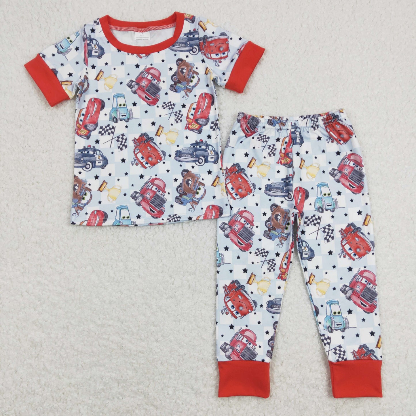 BSPO0315 Boys Cartoon Car Pajamas