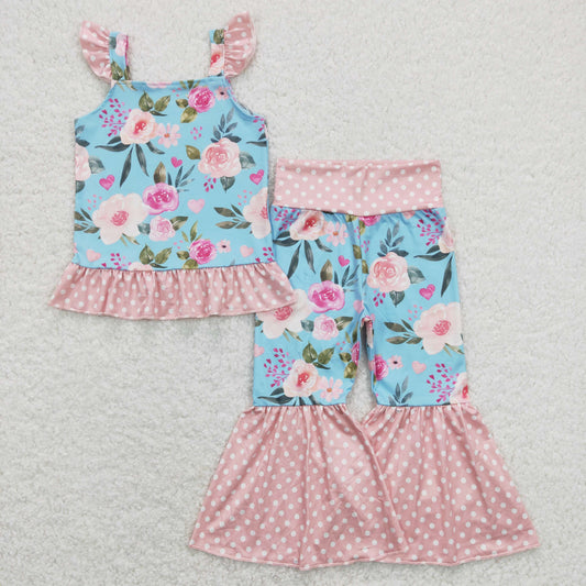 GSPO1163 Girls Floral Pink Outfits