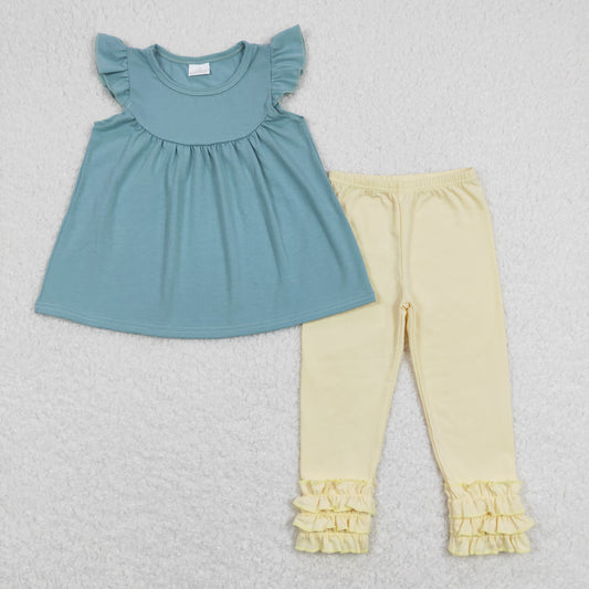 Girls Mint Cotton Outfits