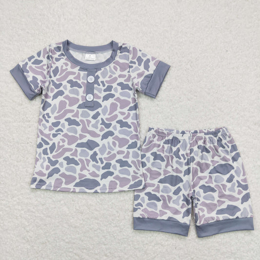 BSSO0605 Boys Camo Pajamas Short Sleeves Shorts