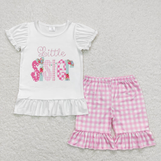 GSSO0621 Girls Little Sister Outfits Short Sleeves Shorts