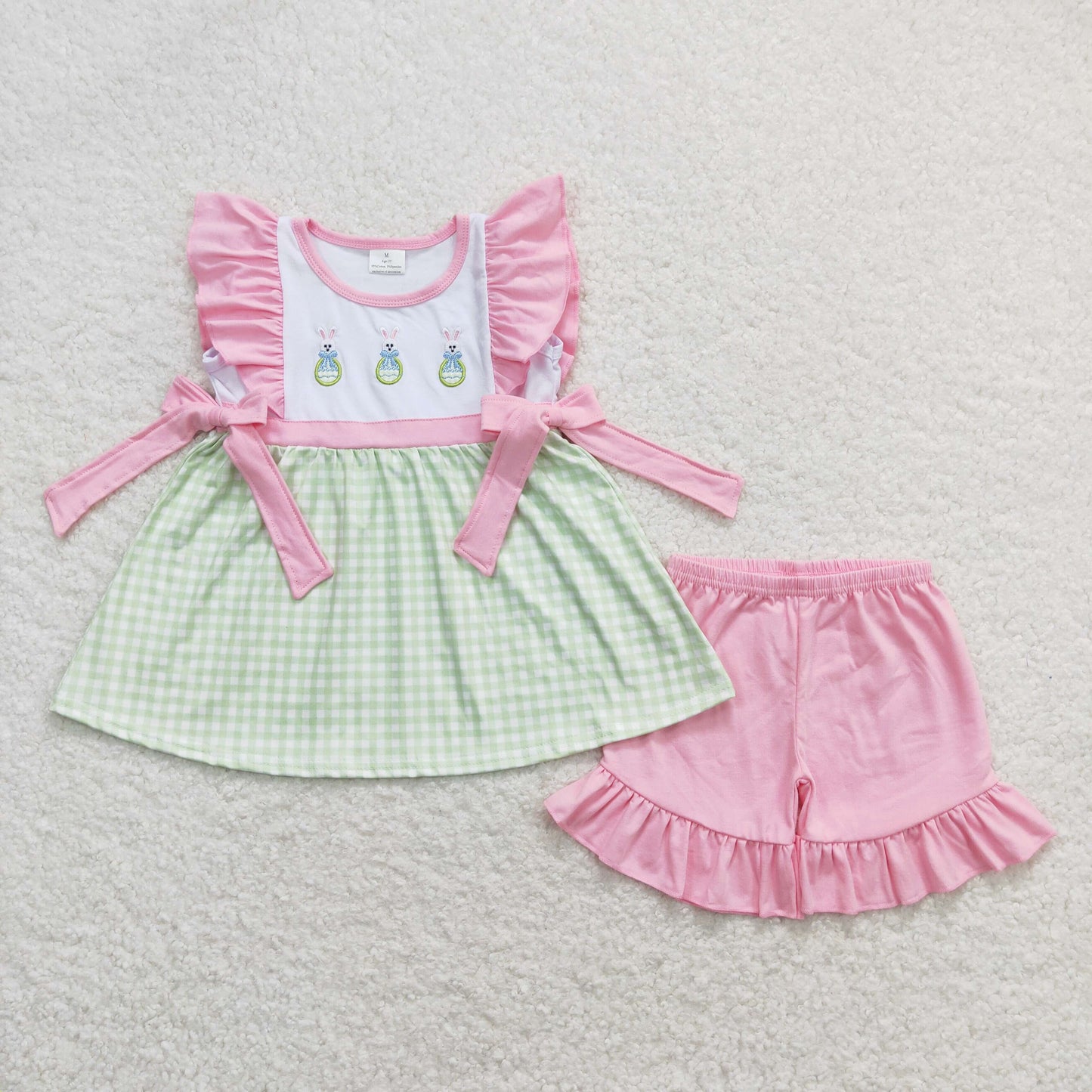 GSSO0436 Girls Bunny Outfits Embroidery