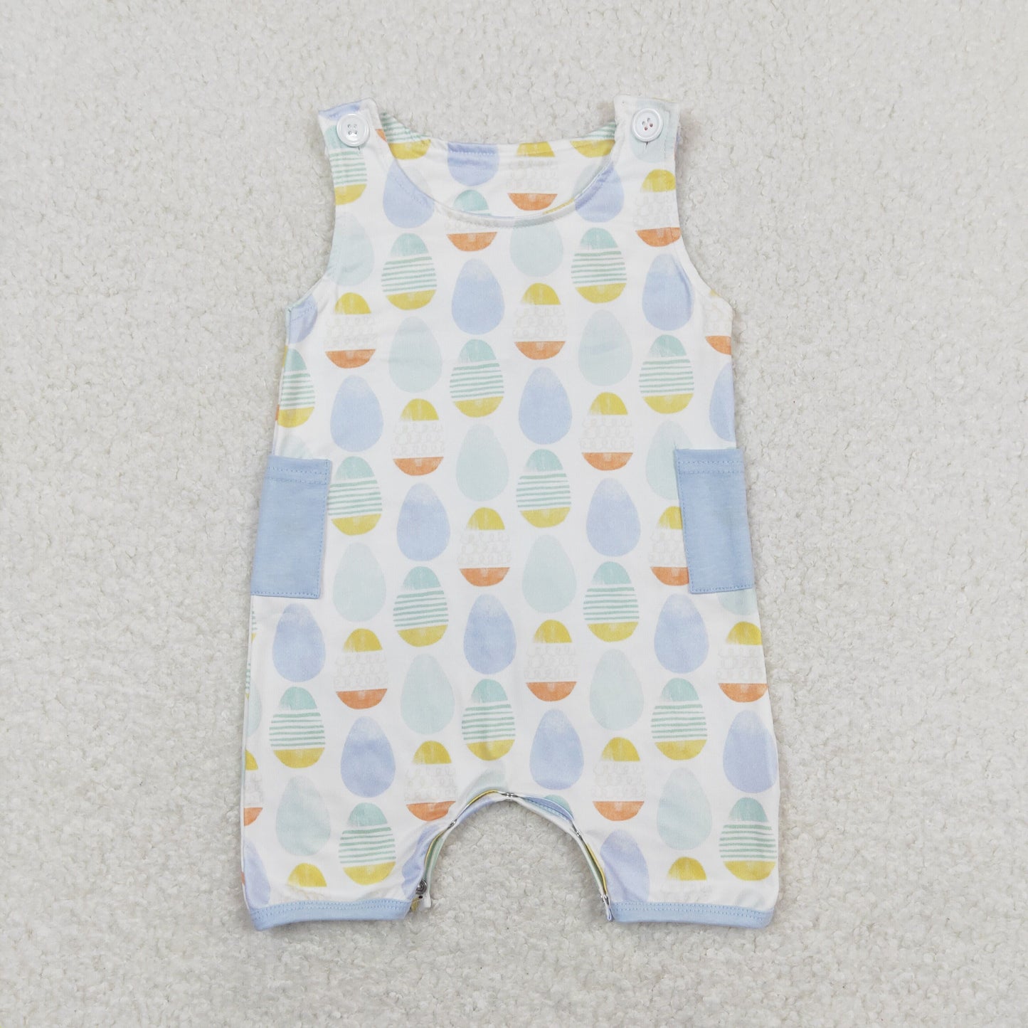 SR0901 Baby Boys Easter Egg Rompers