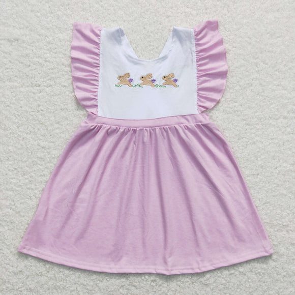 GSD0569 Girls Easter Bunny Dress Embroidery