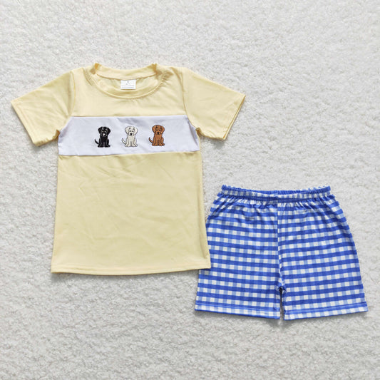 BSSO0598 Boys Dog Outfits Embroidery