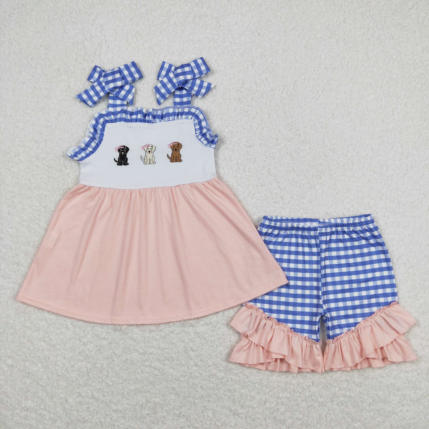 GSSO0630 Girls Embroidery Dog Outfits