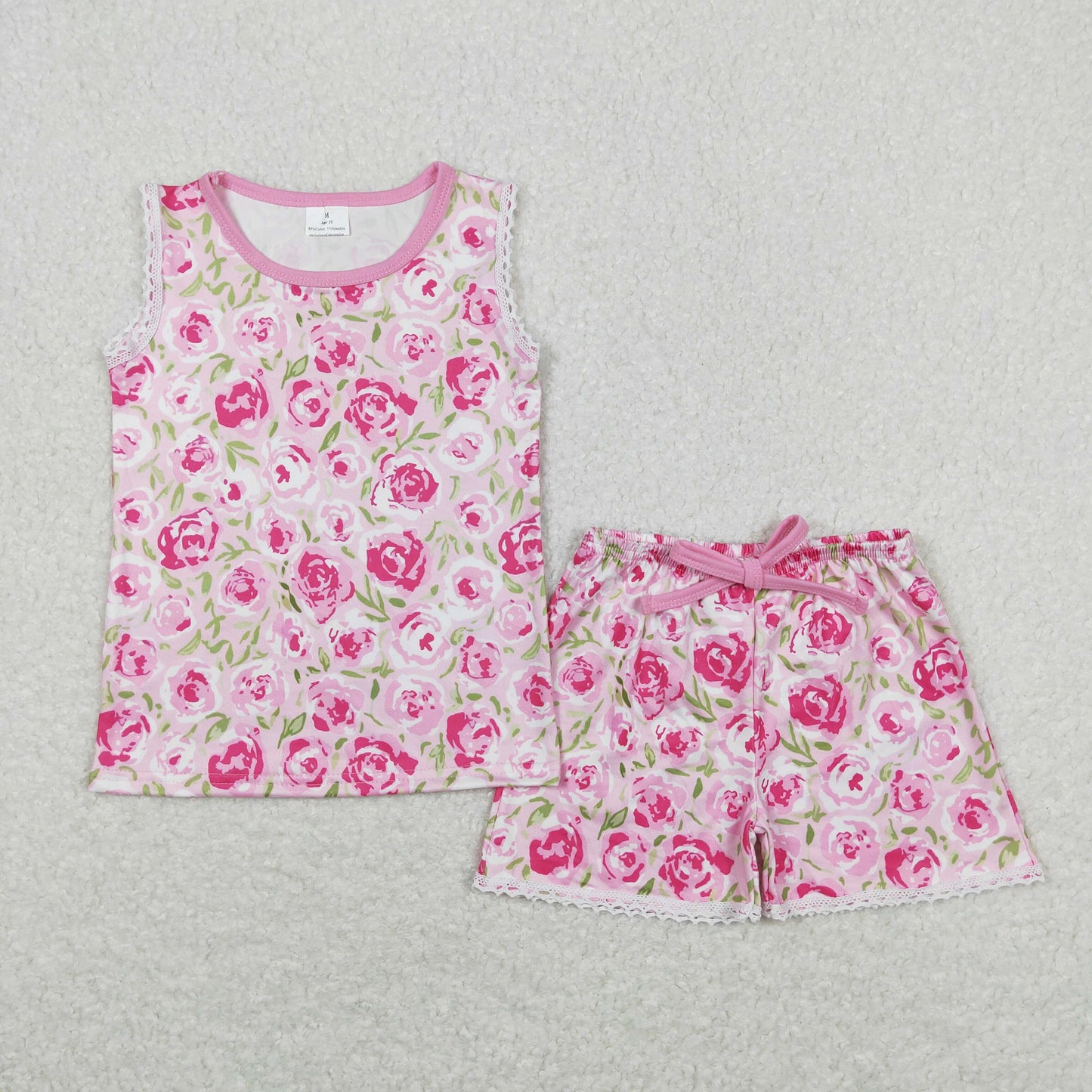 GSSO0673 Girls Floral Pajamas