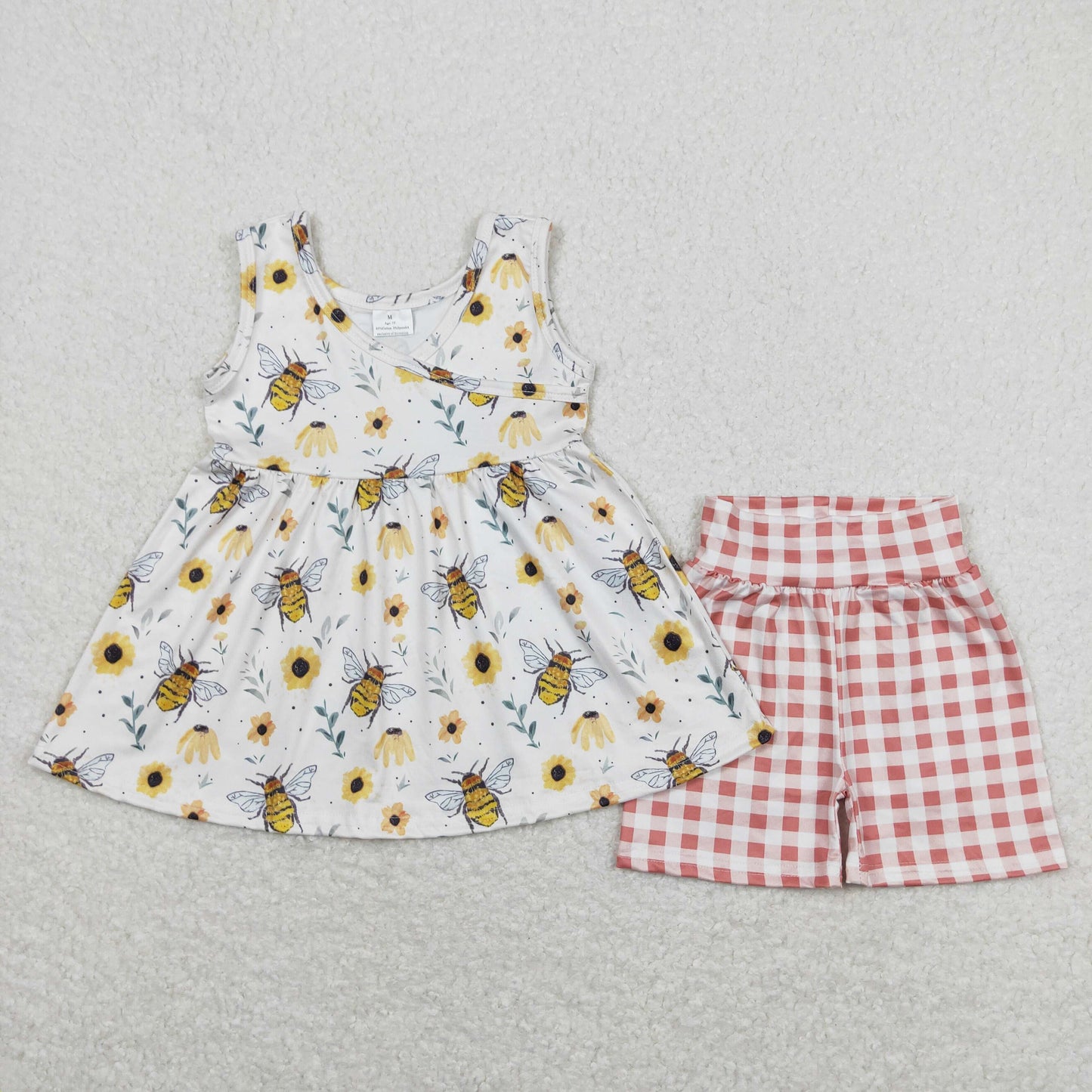 GSSO0743 Girls Floral BEE Outfits