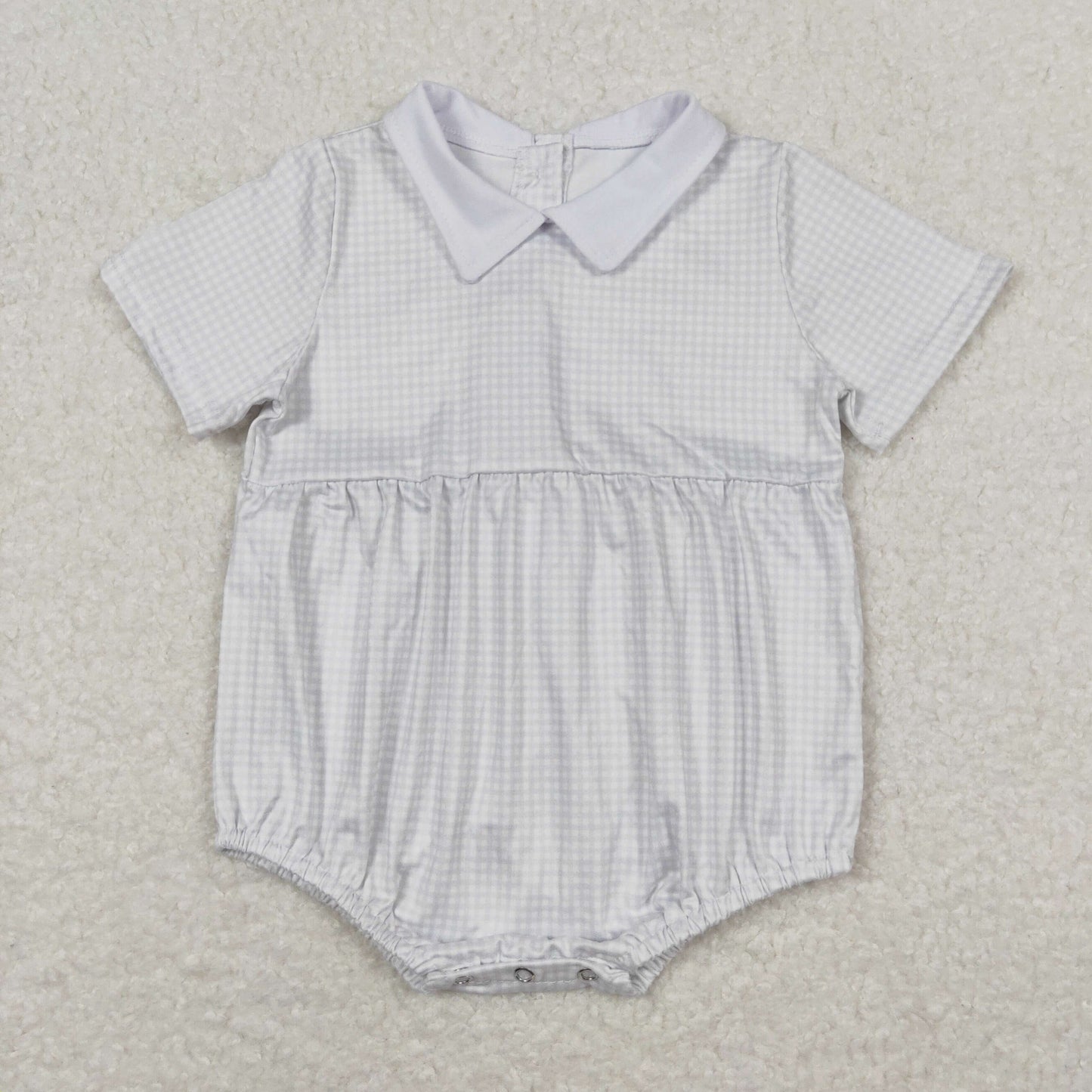 SR0598 Baby Boys Blue plaid Bubble