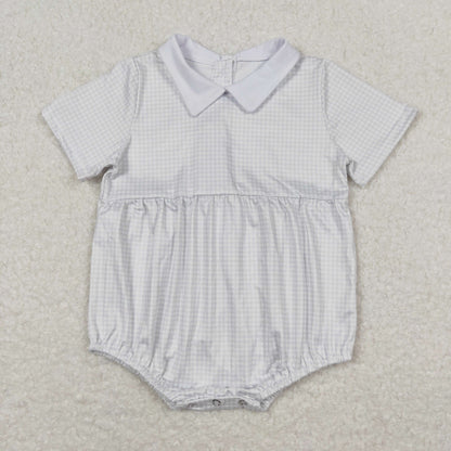 SR0598 Baby Boys Blue plaid Bubble