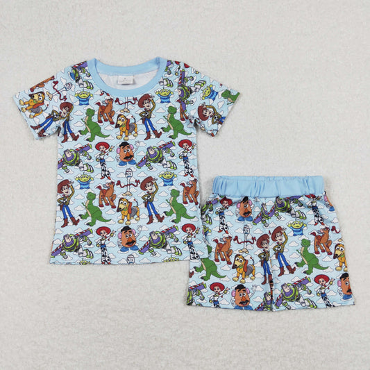 BSSO0728 Boys Cartoon Summer Pajamas