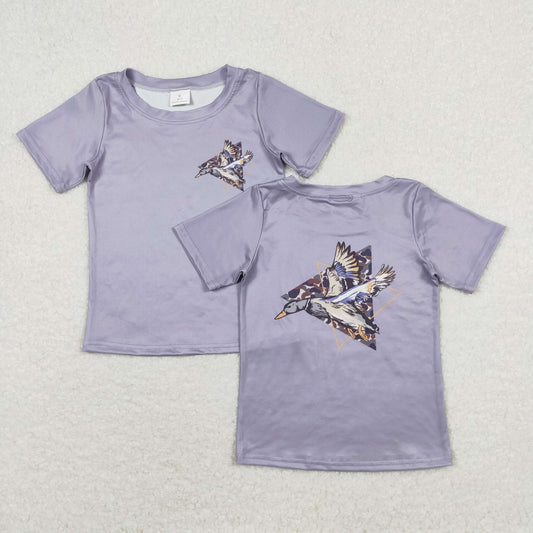 BT0599 Boys Duck T-shirt Milk silk