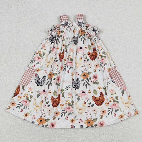 GSD0841 Girls Chicken Pocket Dress