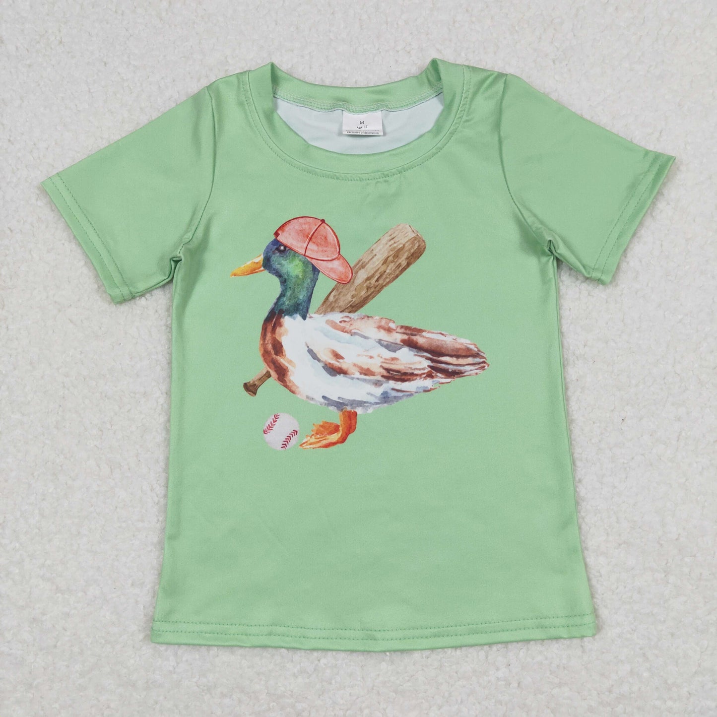 BT0611 Boys Duck T-shirt Milk silk