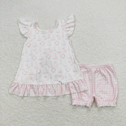 GSSO0748 Girls Pink Beach Outfits