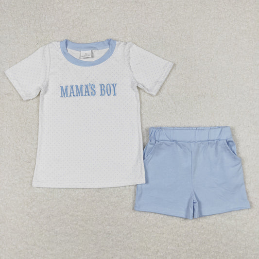 BSSO0570 Boys Mama's Boy Outfits Embroidery