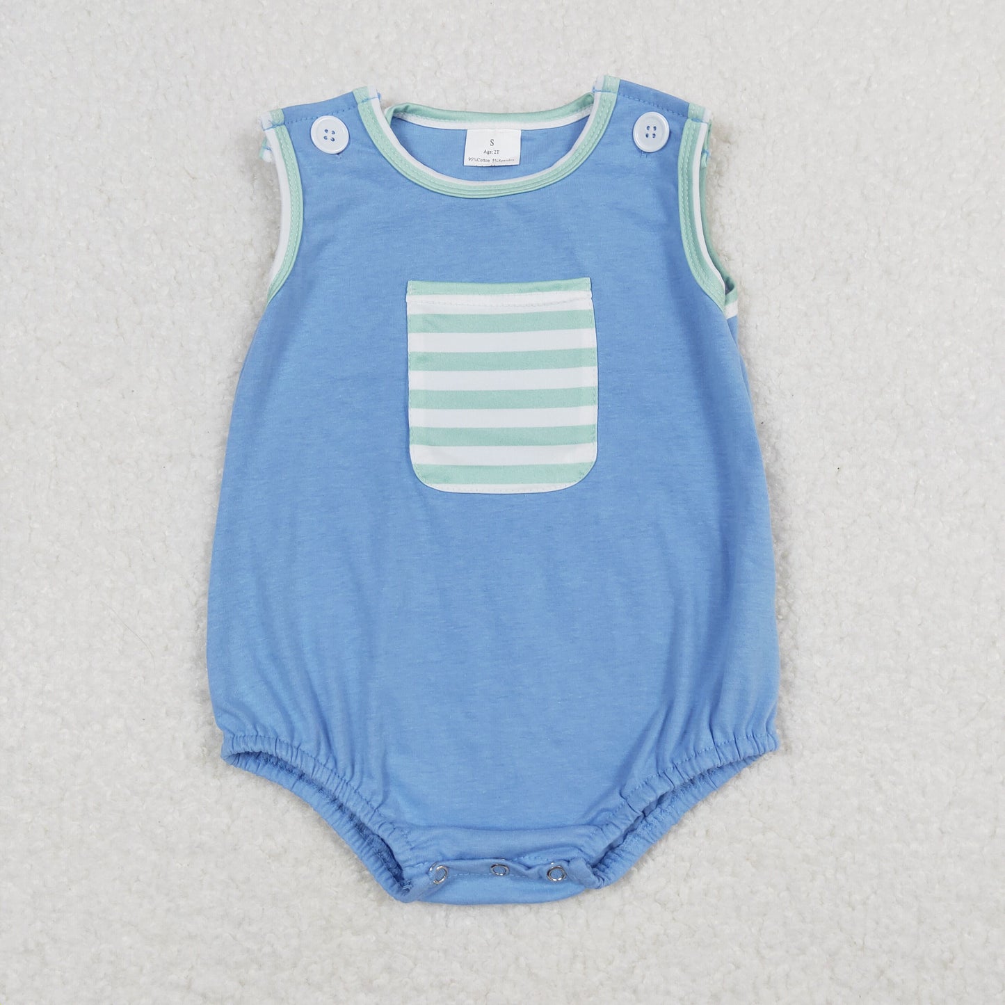 SR0641 Boys Summer Blue Rompers