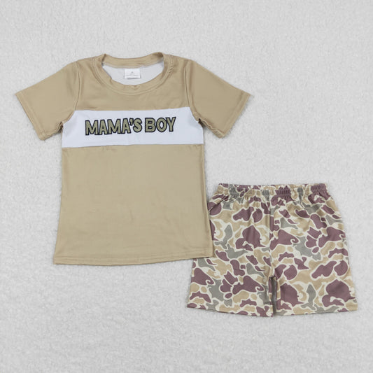 BSSO0567 Boys Mama's Boy Outfits Embroidery