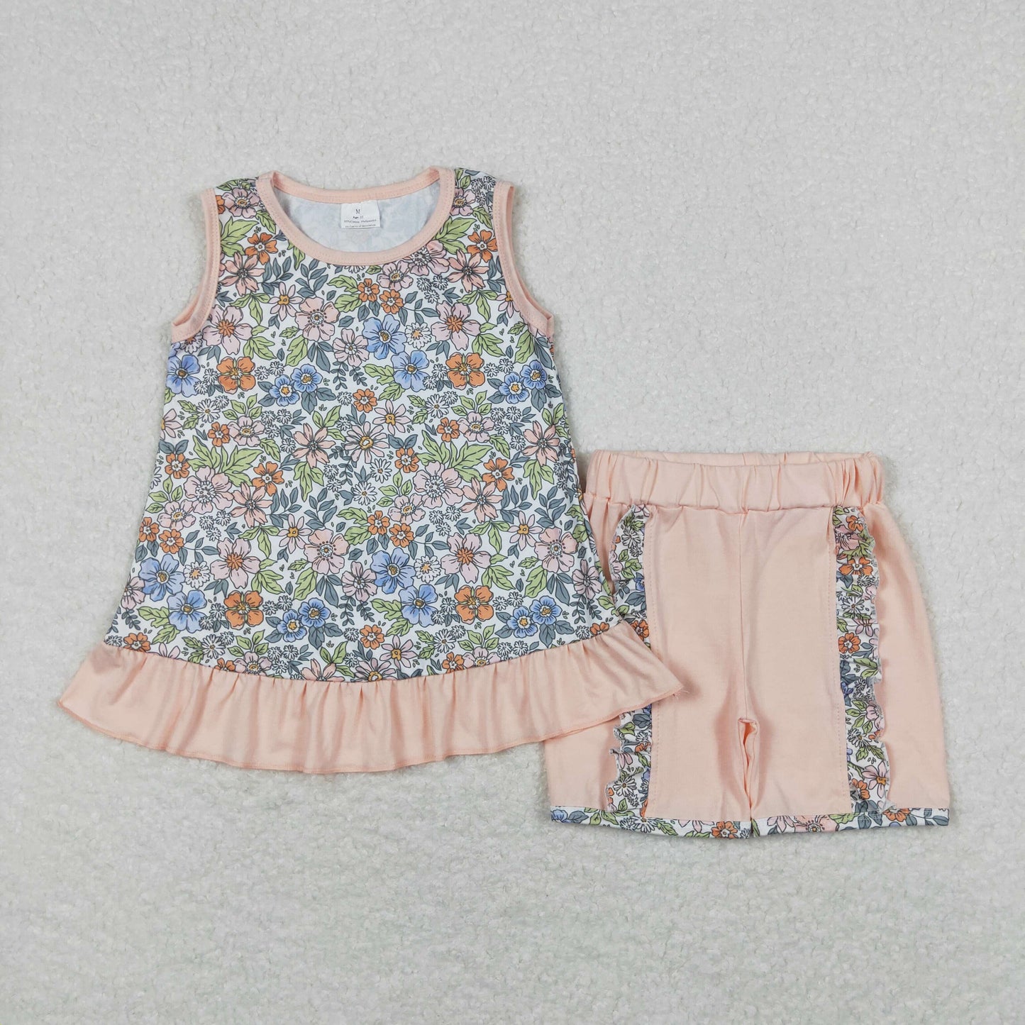 GSSO0830 Girls Pink Floral Outfits