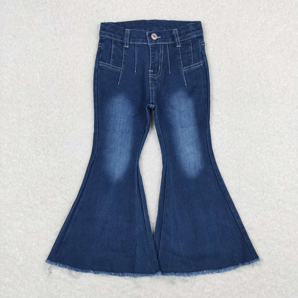P0457 Girls Blue Bell Bottom Jeans