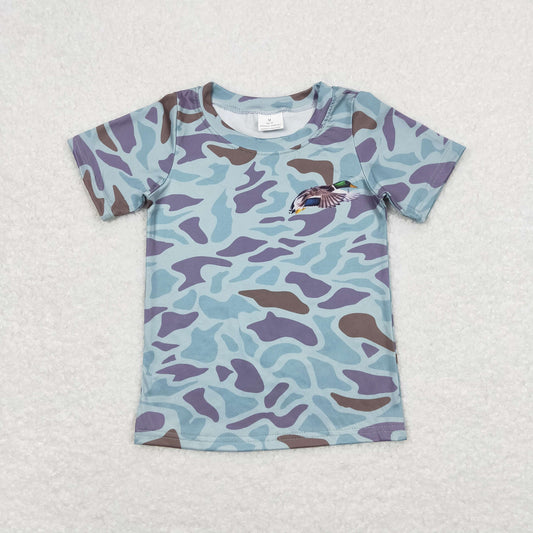 BT0598 Boys Camo Duck T-shirt Milk silk