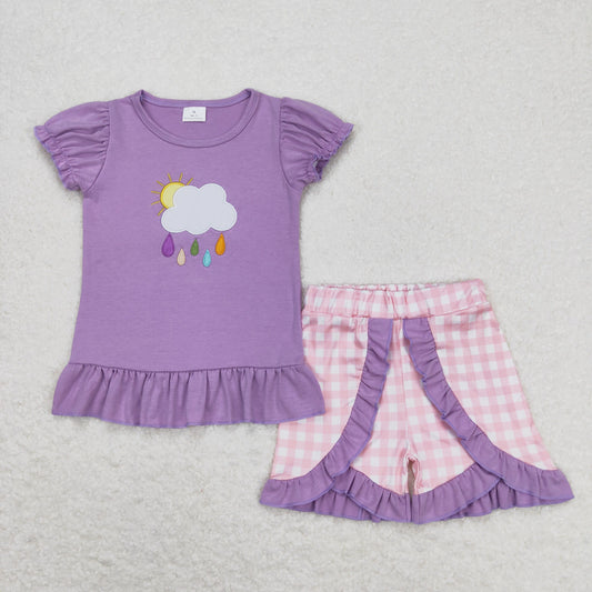 GSSO0657 Girls Rainy Outfits Embroidery