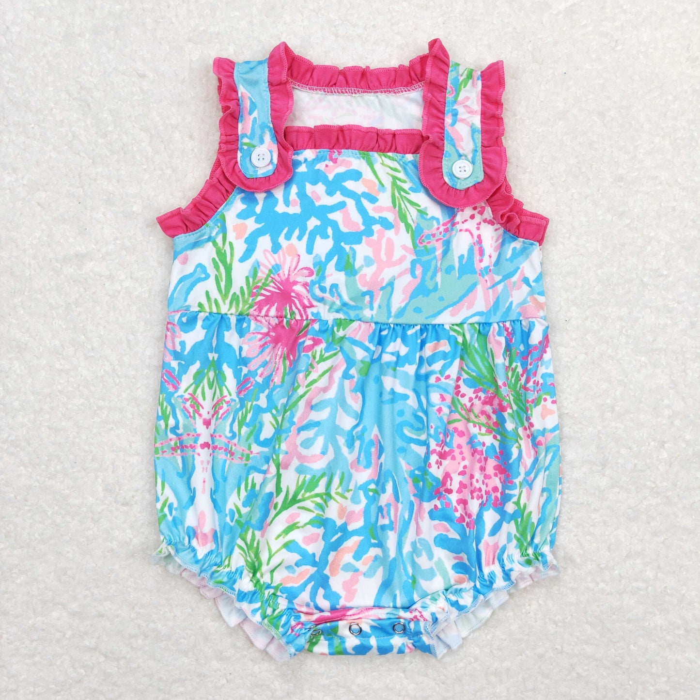 SR1292 Baby Girls Floral Rompers