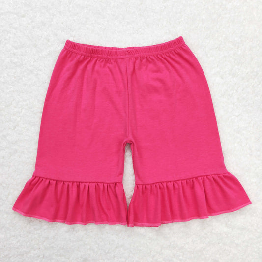 SS0245 Girls Hot pink Cotton shorts