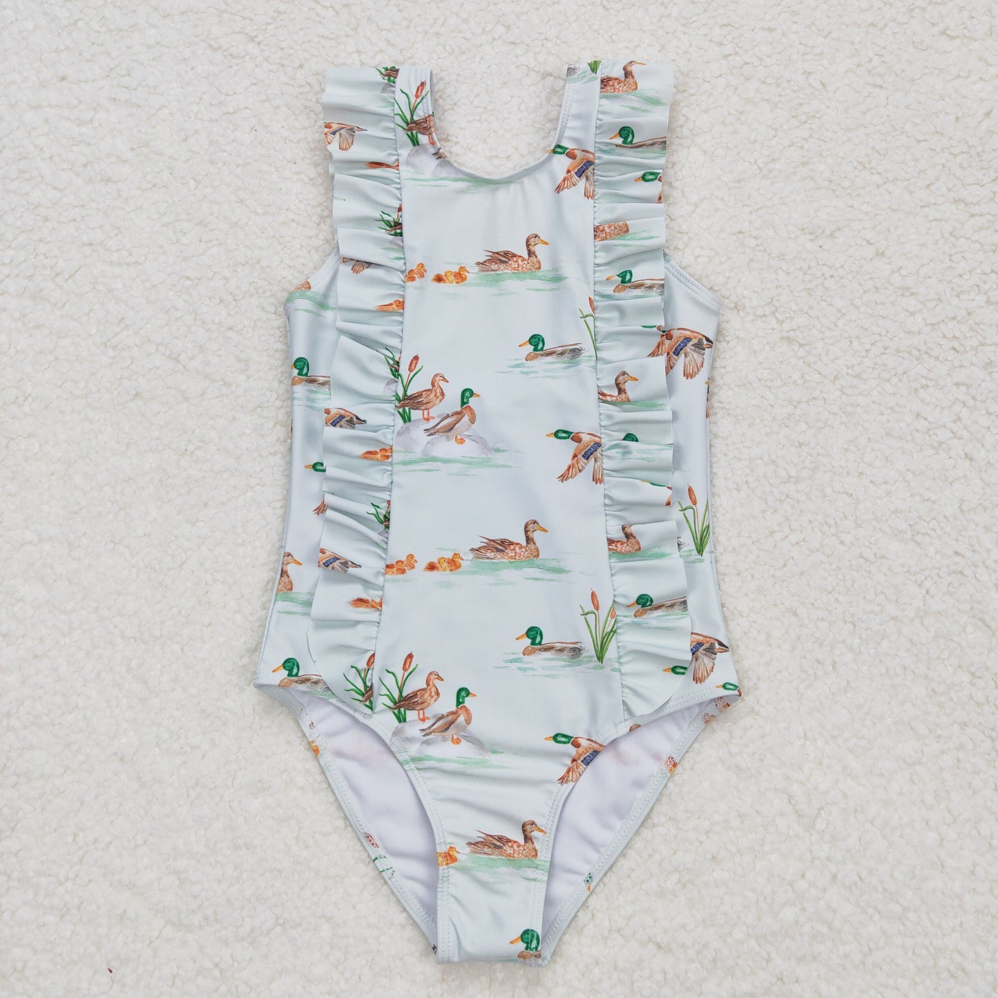 S0265 Girls Duck Bathing Suit 1pcs