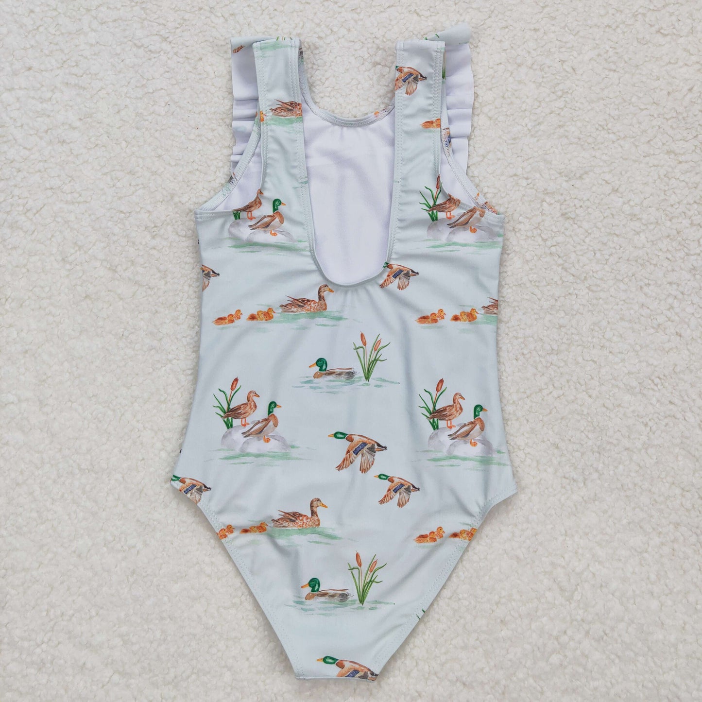 S0265 Girls Duck Bathing Suit 1pcs