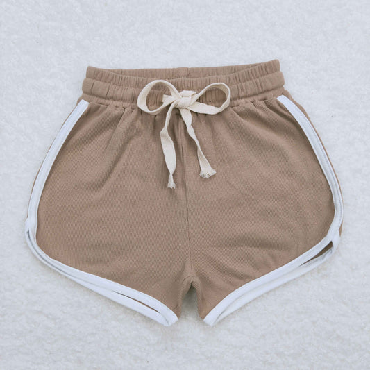 SS0294 Girls brown Cotton Shorts