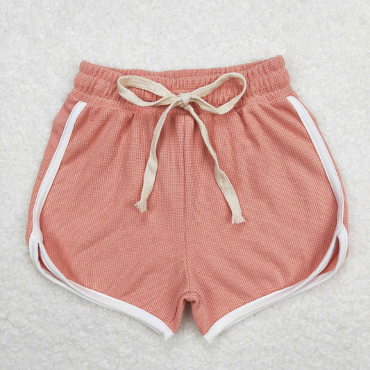 SS0290 Girls pink ORANGE Cotton Shorts